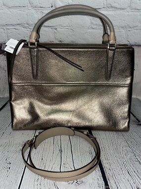 NWT Vintage Y2K Coach Borough Metallic Leather Crossbody Handbag (Style #32323)
